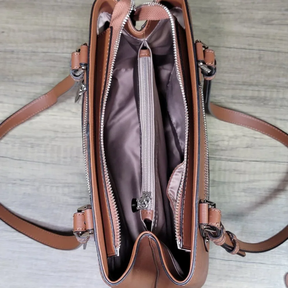 BOSTANTEN Women Brown bag Genuine Leather Shoulder Bag Soft Top Handle Purses - Picture 12 of 12